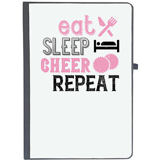                       UDNAG Ruled Notebook Diary 'Routin | Eat sleep cheer reapet 1', [A5 80Pages 80GSM]                                              