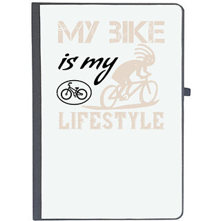                      UDNAG Ruled Notebook Diary 'Cycling | my bike is my lifestyle', [A5 80Pages 80GSM]                                              