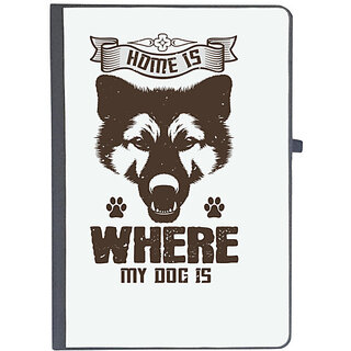                       UDNAG Ruled Notebook Diary 'Dog | Home Is Where My Dog Is', [A5 80Pages 80GSM]                                              