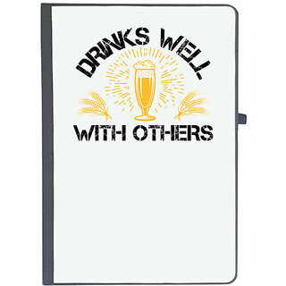                       UDNAG Ruled Notebook Diary 'Beer | Drinks well with others', [A5 80Pages 80GSM]                                              