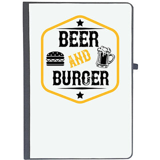                       UDNAG Ruled Notebook Diary 'Beer | Beer and burger', [A5 80Pages 80GSM]                                              