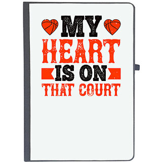                       UDNAG Ruled Notebook Diary 'Basketball | My heart is on that court 4', [A5 80Pages 80GSM]                                              