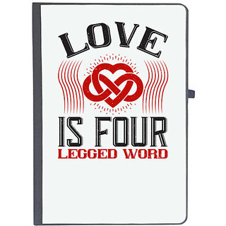                       UDNAG Ruled Notebook Diary 'Love | Love Is Four Legged Word', [A5 80Pages 80GSM]                                              