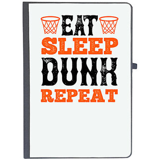                       UDNAG Ruled Notebook Diary 'Basketball | Eat. Sleep. Dunk. Repeat 2', [A5 80Pages 80GSM]                                              