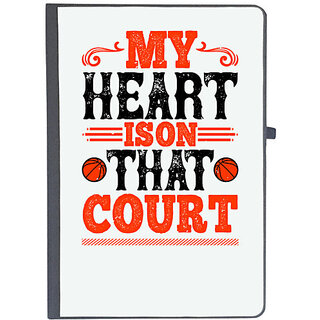                       UDNAG Ruled Notebook Diary 'Basketball | My heart is on that court 2', [A5 80Pages 80GSM]                                              