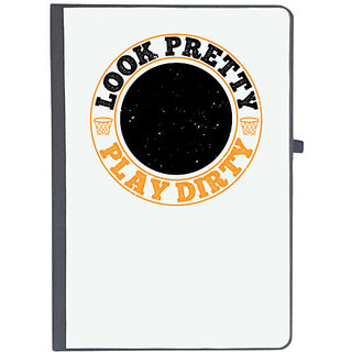                       UDNAG Ruled Notebook Diary 'Football | Look pretty. Play dirty', [A5 80Pages 80GSM]                                              