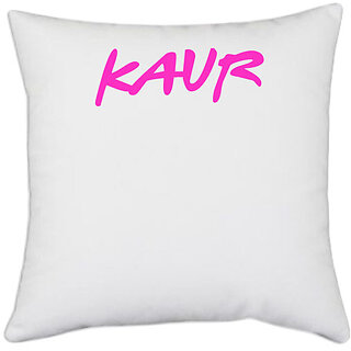                       UDNAG White Polyester 'Kaur' Pillow Cover [16 Inch X 16 Inch]                                              