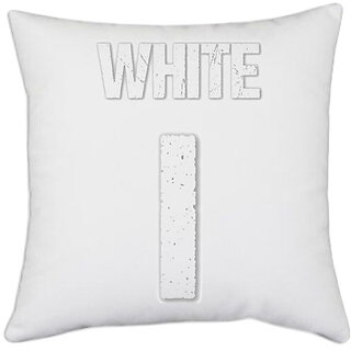                       UDNAG White Polyester 'Navratri | White' Pillow Cover [16 Inch X 16 Inch]                                              