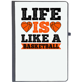                       UDNAG Ruled Notebook Diary 'Basketball | Life is like a basketball', [A5 80Pages 80GSM]                                              