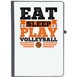                       UDNAG Ruled Notebook Diary 'Volleyball | Eat, sleep, play volleyball', [A5 80Pages 80GSM]                                              