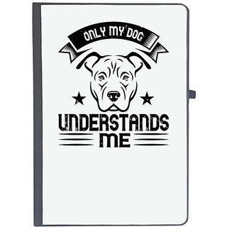                       UDNAG Ruled Notebook Diary 'Dog | Only My Dog Understands me', [A5 80Pages 80GSM]                                              