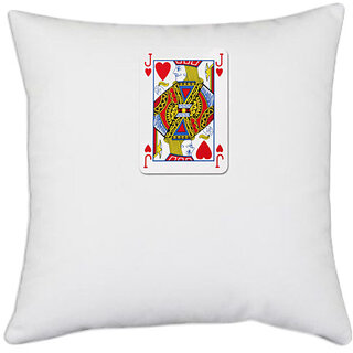                       UDNAG White Polyester 'Jack' Pillow Cover [16 Inch X 16 Inch]                                              