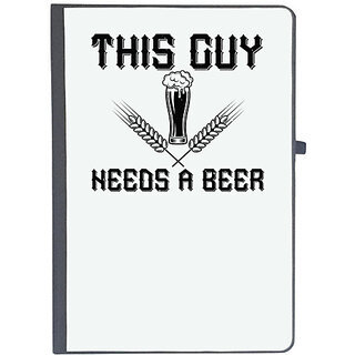                       UDNAG Ruled Notebook Diary 'Beer | THIS GUY NEEDS A BEER copy', [A5 80Pages 80GSM]                                              