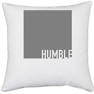                       UDNAG White Polyester 'Humble' Pillow Cover [16 Inch X 16 Inch]                                              