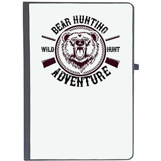                      UDNAG Ruled Notebook Diary 'Hunting | bear hunting adventure', [A5 80Pages 80GSM]                                              