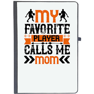                       UDNAG Ruled Notebook Diary 'Mother | My favorite player calls me mom', [A5 80Pages 80GSM]                                              