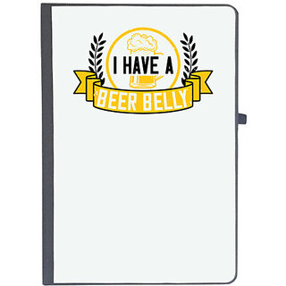                       UDNAG Ruled Notebook Diary 'Beer | I have a beer belly', [A5 80Pages 80GSM]                                              