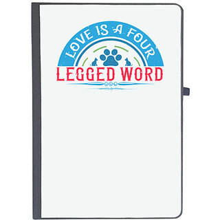                       UDNAG Ruled Notebook Diary 'Dog | Love Is a Four Legged Word', [A5 80Pages 80GSM]                                              