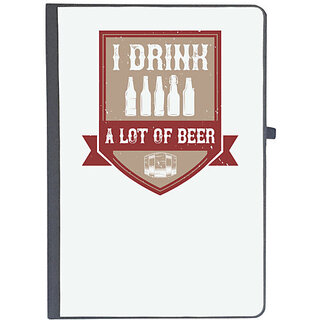                       UDNAG Ruled Notebook Diary 'Beer | I drink a lot of beer', [A5 80Pages 80GSM]                                              