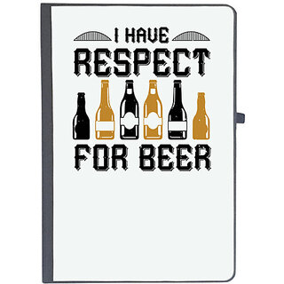                       UDNAG Ruled Notebook Diary 'Beer | I have respect for beer', [A5 80Pages 80GSM]                                              