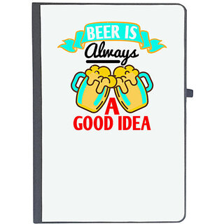                       UDNAG Ruled Notebook Diary 'Beer | Beer is always a good idea', [A5 80Pages 80GSM]                                              