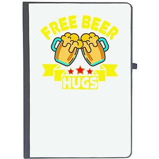                       UDNAG Ruled Notebook Diary 'Beer | Free beer hugs', [A5 80Pages 80GSM]                                              