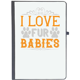                       UDNAG Ruled Notebook Diary 'Dog | I Love Fur Babies', [A5 80Pages 80GSM]                                              
