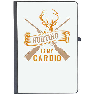                       UDNAG Ruled Notebook Diary 'Hunting | Hunting is my crdio', [A5 80Pages 80GSM]                                              