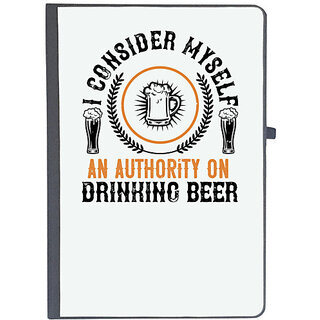                       UDNAG Ruled Notebook Diary 'Beer | I consider myself an authority on drinking beer', [A5 80Pages 80GSM]                                              