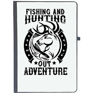                       UDNAG Ruled Notebook Diary 'Fishing | fishing and hunting out adventure', [A5 80Pages 80GSM]                                              