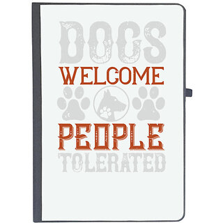                       UDNAG Ruled Notebook Diary 'Dog | Dogs Welcome People Tolerated', [A5 80Pages 80GSM]                                              