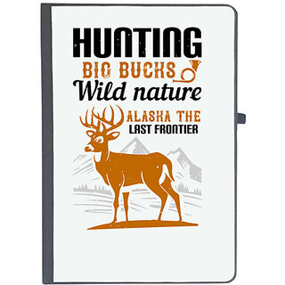                       UDNAG Ruled Notebook Diary 'Hunting | hunting big bucks wild nature alaska the last frontier', [A5 80Pages 80GSM]                                              