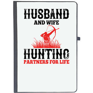                       UDNAG Ruled Notebook Diary 'Hunting | Husband and wife hunting partner', [A5 80Pages 80GSM]                                              
