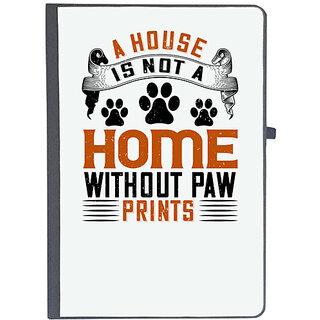                       UDNAG Ruled Notebook Diary 'Dog | A house is not a home without paw prints', [A5 80Pages 80GSM]                                              
