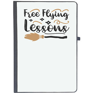                       UDNAG Ruled Notebook Diary 'Witch | FREE FLYING LESSONS', [A5 80Pages 80GSM]                                              