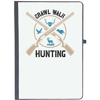                       UDNAG Ruled Notebook Diary 'Hunting | crawl walk hunting', [A5 80Pages 80GSM]                                              