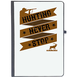                       UDNAG Ruled Notebook Diary 'Hunting | hunting never stop', [A5 80Pages 80GSM]                                              