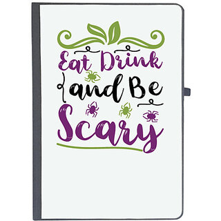                       UDNAG Ruled Notebook Diary 'Christmas | eat dring and be scary', [A5 80Pages 80GSM]                                              