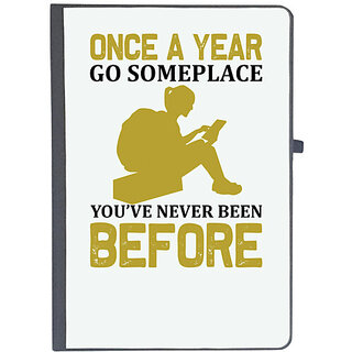                       UDNAG Ruled Notebook Diary 'Travelling | Once a year', [A5 80Pages 80GSM]                                              