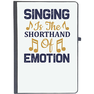                      UDNAG Ruled Notebook Diary 'Music | Singing is the', [A5 80Pages 80GSM]                                              