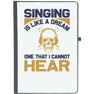                       UDNAG Ruled Notebook Diary 'Music | Singing is', [A5 80Pages 80GSM]                                              