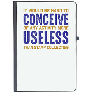                       UDNAG Ruled Notebook Diary 'Stamp collector | It would', [A5 80Pages 80GSM]                                              