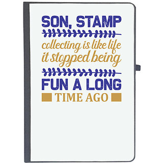                       UDNAG Ruled Notebook Diary 'Stamp collector | Son', [A5 80Pages 80GSM]                                              