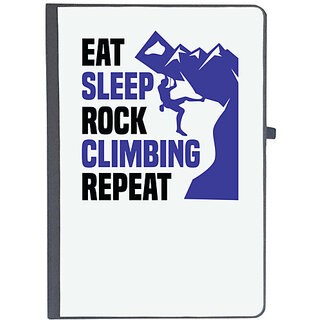                       UDNAG Ruled Notebook Diary 'Climbing | Eat sleep copy 2', [A5 80Pages 80GSM]                                              