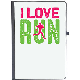                       UDNAG Ruled Notebook Diary 'Running | I love copy 2', [A5 80Pages 80GSM]                                              