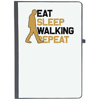                       UDNAG Ruled Notebook Diary 'Walking | Eat sleep copy 6', [A5 80Pages 80GSM]                                              