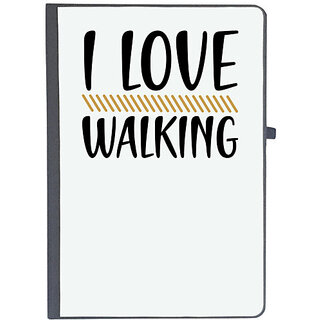                       UDNAG Ruled Notebook Diary 'Walking | I love copy 5', [A5 80Pages 80GSM]                                              