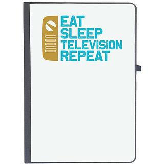                      UDNAG Ruled Notebook Diary 'TV | Eat sleep copy 7', [A5 80Pages 80GSM]                                              