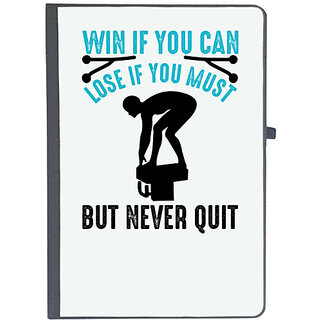                       UDNAG Ruled Notebook Diary 'Hard work | Win if', [A5 80Pages 80GSM]                                              