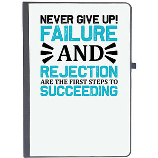                       UDNAG Ruled Notebook Diary 'Never give up | Never give up copy', [A5 80Pages 80GSM]                                              